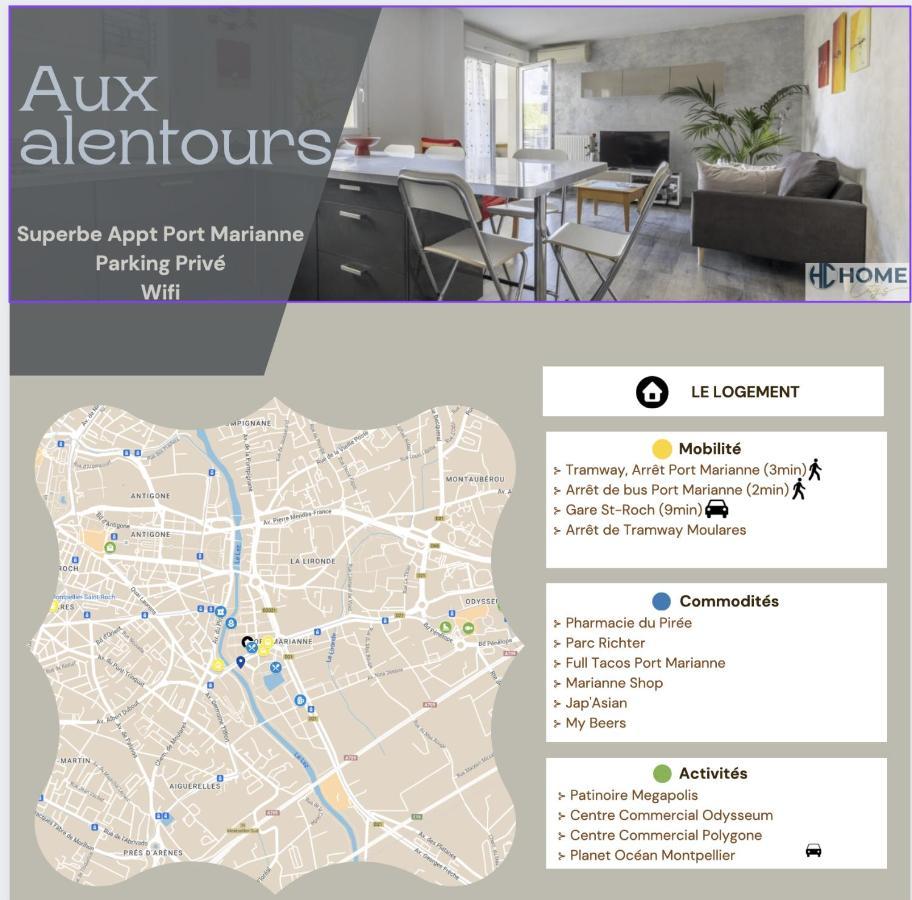 Superbe Appt Port Marianne, Parking Prive, 4 Personnes Apartment Montpellier Ngoại thất bức ảnh